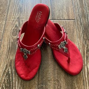 Rialto comfort thong red sandals